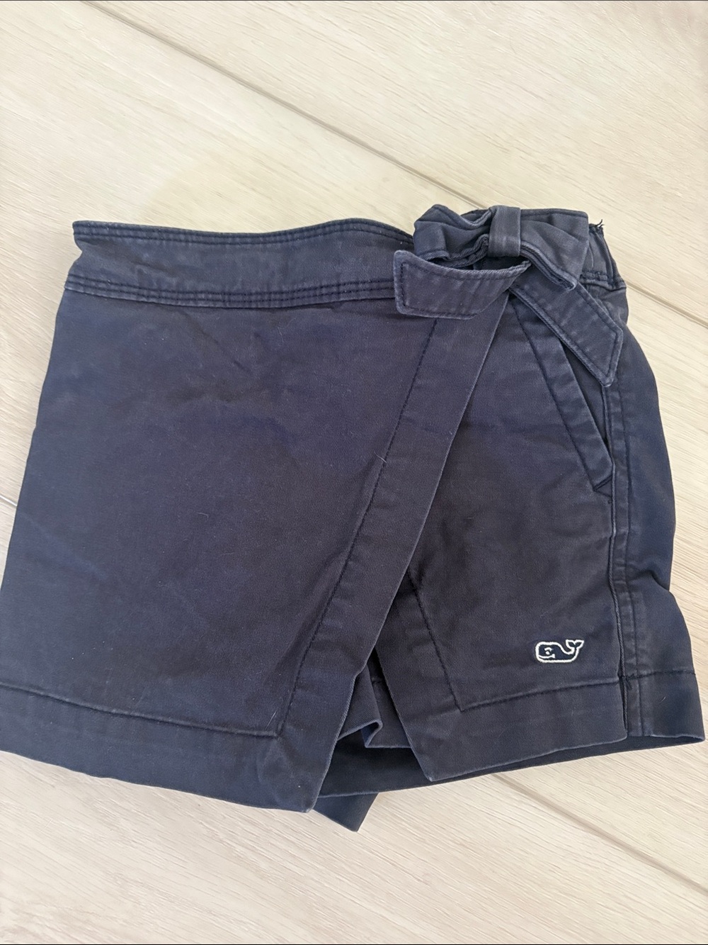 Vineyard Vines Dark Navy Wrap Skort with Side Bow